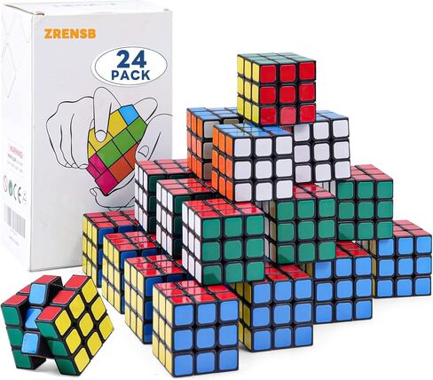 24 حزمة لغز مكعب صغير 3x3، 1.18 بوصة دعابة صغيرة ملتوية للعقل، لعبة المكعب السحري بحجم الجيب للأطفال، مكافآت المدرسة وجوائز الفصل الدراسي، هدايا حفلات أعياد الميلاد in Saudi Arabia