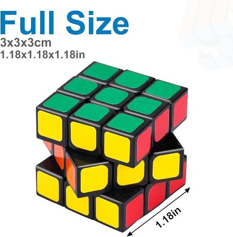 24 حزمة لغز مكعب صغير 3x3، 1.18 بوصة دعابة صغيرة ملتوية للعقل، لعبة المكعب السحري بحجم الجيب للأطفال، مكافآت المدرسة وجوائز الفصل الدراسي، هدايا حفلات أعياد الميلاد in Saudi Arabia