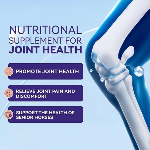 Horse Joint Supplement with Glucosamine, MSM & Chondroitin – Daily Equine Support for Mobility & Cartilage – Easy-to-Feed Powder-Tub 750g in Saudi Arabia