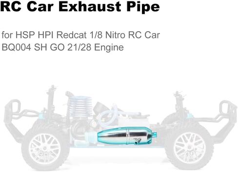 GoolRC RC Car Exhaust Pipe Exhaust Joint Tubing for HSP HPI Redcat 1/8 Nitro RC Car BQ004 SH GO 21/28 Engine in Saudi Arabia