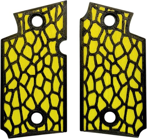 Yellow & Black Reptile Printed Sig Sauer P938 Grips in Saudi Arabia