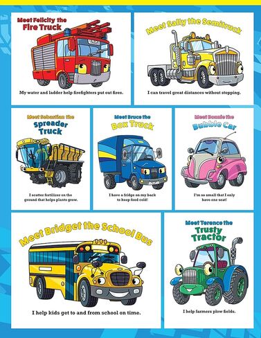 Trucks, Tractors, and Cars Coloring Book - Customized (Design Originals) Personalize with Name and a Special Note from You to Make a Fun and Thoughtful Gift for Kids in Kuwait