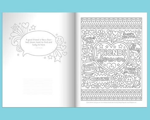 Design Originals Notebook Doodles Best Friends - Customized Coloring Book Personalized with Name and a Special Note from You - Holiday Gift for Kids and Tweens to Boost Self-Esteem in Kuwait