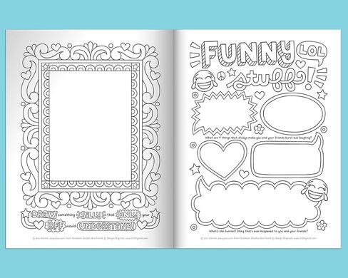Design Originals Notebook Doodles Best Friends - Customized Coloring Book Personalized with Name and a Special Note from You - Holiday Gift for Kids and Tweens to Boost Self-Esteem in Kuwait