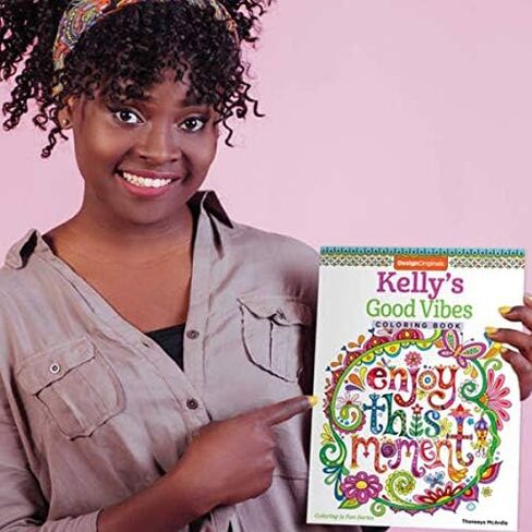 Good Vibes - Customized Coloring Book (Design Originals) Relaxing Designs and Uplifting Quotations, Personalized with Name and a Special Note from You to Make a Thoughtful Gift in Kuwait