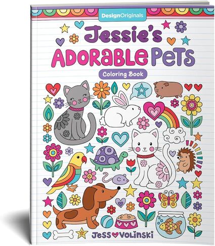 Notebook Doodles Adorable Pets - Customized Coloring Book (Design Originals) Personalized with Name and a Special Note from You to Make a Thoughtful Gift for Kids and Tweens to Boost Self-Esteem in Kuwait