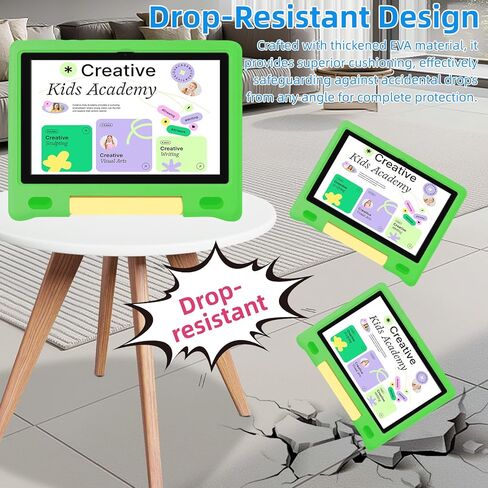 تابلت للأطفال، شاشة لمس IPS HD مقاس 10.1 بوصة تعمل بنظام Android 14 ومساحة تخزين 64 جيجابايت، وذاكرة الوصول العشوائي (RAM) سعة 8 جيجابايت (4+4 افتراضية)، وجهاز لوحي ثماني النواة للأطفال مع حافظة مقاومة للأطفال، وأدوات تحكم أبوية، وبطارية 12 ساعة، وواي فاي in Kuwait