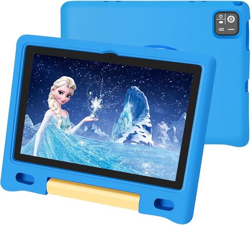 تابلت للأطفال بشاشة لمس 10.1 بوصة IPS HD تعمل بنظام Android 15 ومساحة تخزين 64 جيجابايت، وذاكرة وصول عشوائي 8 جيجابايت، وأجهزة لوحية للأطفال ثماني النواة، وأدوات تحكم أبوية، وبطارية 12 ساعة، وواي فاي، ونظام تحديد المواقع - أزرق in Kuwait