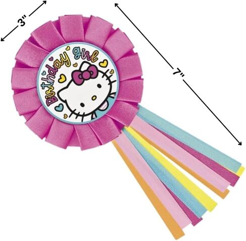 Hello Kitty & Friends Multicolor "Birthday Girl" Badge (3" x 7") 1 Pc. - Perfect for Celebrations, Birthdays, Parties & Events in Saudi Arabia