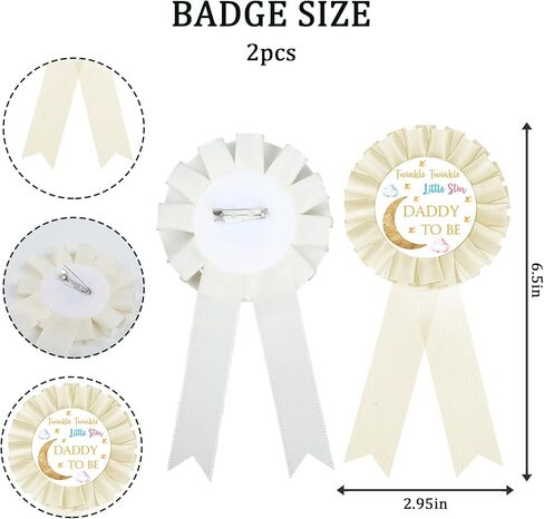 Twinkle Twinkle Little Star Gender Reveal Decorations - TrinhGuo Gender Reveal Ideas, Decoracion Para Revelacion De Sexo De Bebe, Mommy & Daddy To Be Badge Pins and 40 PCS Team Boy Or Girl Stickers in Saudi Arabia