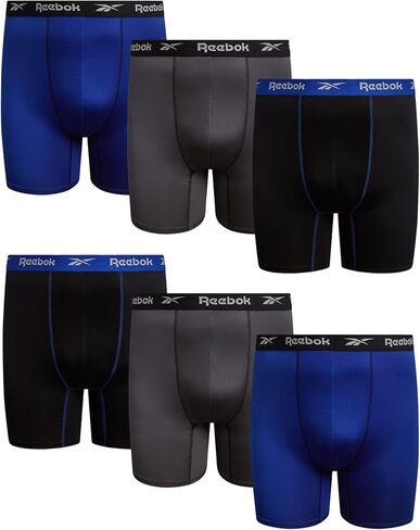 Reebok Men's Underwear - Big and Tall Performance Boxer Briefs (6 Pack) (2XL-4XL) in Saudi Arabia