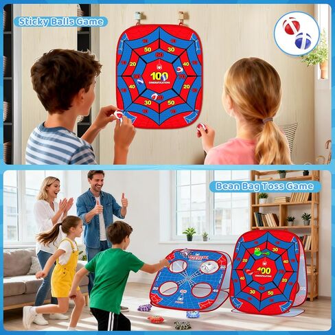 Spider Bean Bag Toss Game for Kids 4-8, Cornhole Board Outdoor Toys for Toddlers Party Carnival Outside Games Toy Christmas Birthday Gifts for Kid Boys Girls 3 4 5 6 7 Year Old in Saudi Arabia