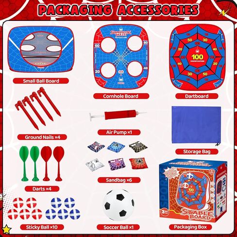 Spider Bean Bag Toss Game for Kids 4-8, Cornhole Board Outdoor Toys for Toddlers Party Carnival Outside Games Toy Christmas Birthday Gifts for Kid Boys Girls 3 4 5 6 7 Year Old in Saudi Arabia