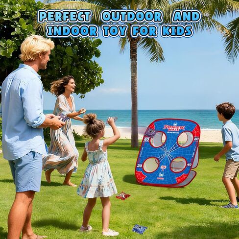 Spider Bean Bag Toss Game for Kids 4-8, Cornhole Board Outdoor Toys for Toddlers Party Carnival Outside Games Toy Christmas Birthday Gifts for Kid Boys Girls 3 4 5 6 7 Year Old in Saudi Arabia