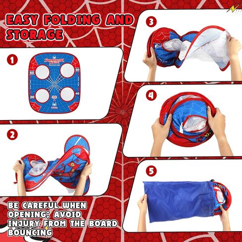 Spider Bean Bag Toss Game for Kids 4-8, Cornhole Board Outdoor Toys for Toddlers Party Carnival Outside Games Toy Christmas Birthday Gifts for Kid Boys Girls 3 4 5 6 7 Year Old in Saudi Arabia