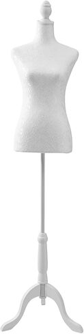 Adjustable Female Pinnable Mannequin Torso with Tripod Base for Display (White) in Saudi Arabia