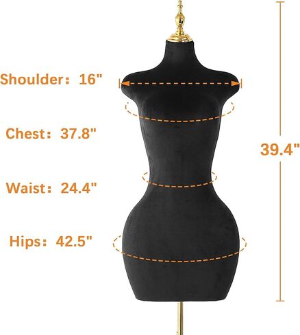 Black Velour Female Mannequin Body Tripod Stand,Height Adjustable Maniqui para Ropa,Dress Form Mannequin & maniquine Jewelry Display in Saudi Arabia