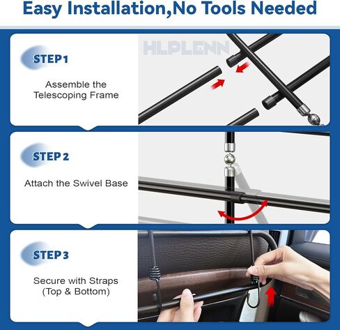 حاجز سيارة معدني قابل للتعديل للكلاب، مقسم عالمي للحيوانات الأليفة مع إطار فولاذي لسيارات الدفع الرباعي والشاحنات سيدان وMPV، حاجز للكلاب في السيارة وبوابة شحن للمقعد الخلفي، لوحة متحركة تناسب إمالة المقعد in Kuwait