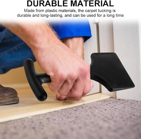 Carpet Tucking Tool, Wide Carpet Tucking and Stair Tool for Rug Installation, Bolster Chisel Installation Welding Stretcher Hand Held Plastic Carpets Stair Tool(COLOR:Black) in Saudi Arabia