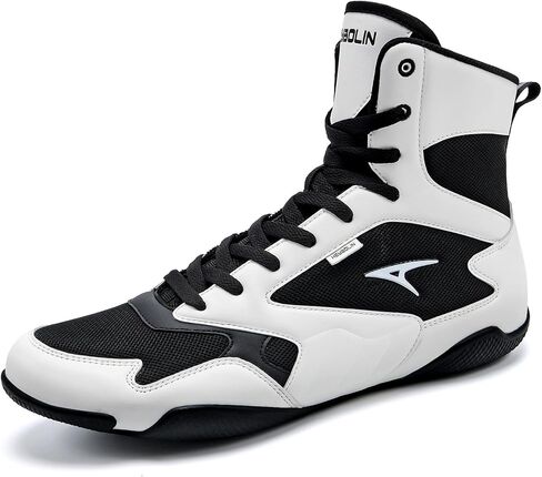 ASHION Men Wrestling Shoes Boxing Shoes High Top Fitness Sneakers Zero Drop Sole in Kuwait