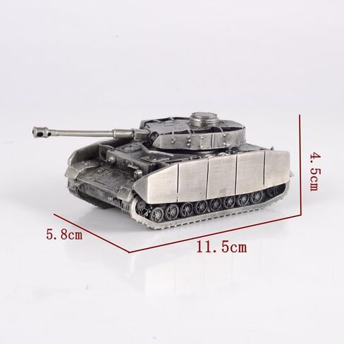 الألمانية الحرب العالمية الثانية بانزر الرابع Ausf. H Tank نموذج معدني للأثاث المصبوب للعرض (فضي) in Kuwait