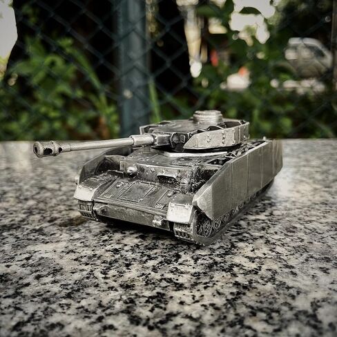 الألمانية الحرب العالمية الثانية بانزر الرابع Ausf. H Tank نموذج معدني للأثاث المصبوب للعرض (فضي) in Kuwait