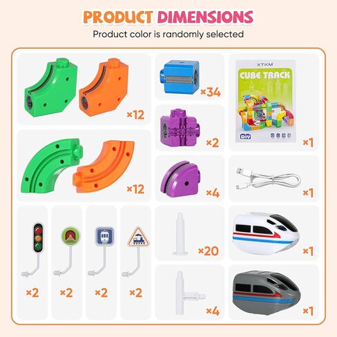 Electric Train Set for Kids Flexible Race Track Toy DIY 3D Embedded Layouts & Motorized Car 3-8 Year Old Boys Girls Toys STEM Learning Gift (123Pcs,2 Car) in Saudi Arabia