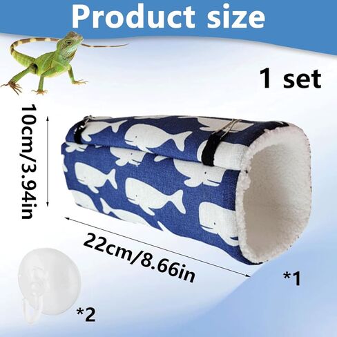 حقيبة نوم من القطيفة للزواحف، حقيبة نوم للزواحف، وسادة للحيوانات الأليفة الصغيرة، حقيبة نوم مريحة من القطيفة للسحالي، إغوانا الفهد (أزرق) in Kuwait