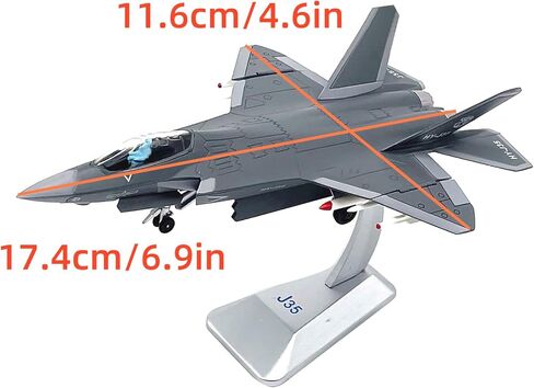 ZEZEFUFU 1:100 Alloy China Air Force J-35 Fighter Plane Model Aviation Science Exhibition Model Toys in Saudi Arabia