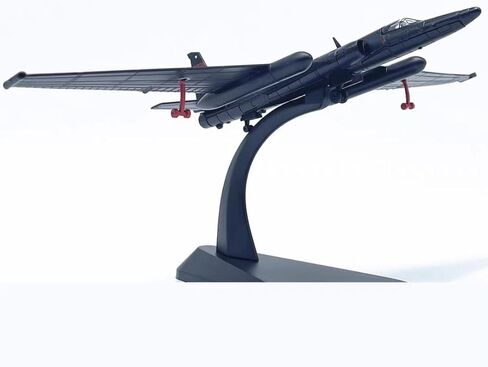 نموذج طائرة معدني مصبوب 1/144 U-2s، طائرة استطلاع عسكرية على شكل قطة سوداء، طائرة محاكاة عالية التجميع مسبقًا للتجميع أو الهدايا. in Kuwait