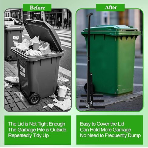 Wastemate Bin Compactor,Manual Trash Compactor,Household Wastemate Wheelie Bin Compactor, Trash Can Compactor with Adjustable Handle,Fit Use of Kitchen, Garden, Restaurant and Office (A) in Saudi Arabia