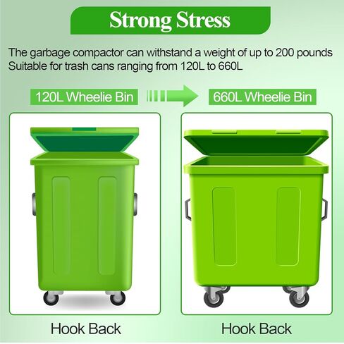 Wastemate Bin Compactor,Manual Trash Compactor,Household Wastemate Wheelie Bin Compactor, Trash Can Compactor with Adjustable Handle,Fit Use of Kitchen, Garden, Restaurant and Office (A) in Saudi Arabia