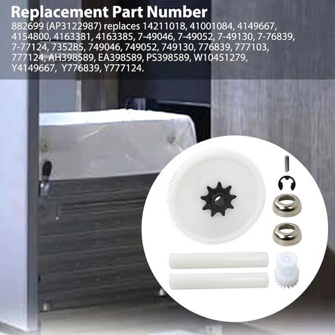 882699 (AP3122987) Trash Compactor Drive Gear Kit 14211018, 41001084, 4149667, 4154800 Replacement for 665.13612101 COMPACTORS in Saudi Arabia