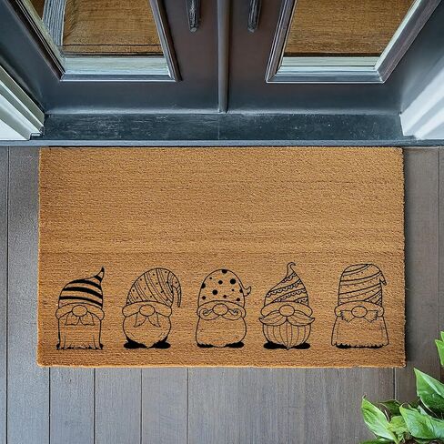 Christmas Doormat Cute Gnomes | Decoration Welcome Mat Holiday Winter Gift stk2049 in Saudi Arabia