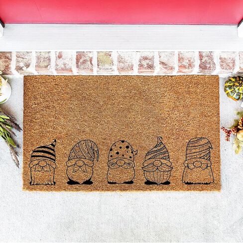 Christmas Doormat Cute Gnomes | Decoration Welcome Mat Holiday Winter Gift stk2049 in Saudi Arabia