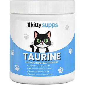 Taurine Supplement for Cats,KittySupps Taurine for Cats - Supports Heart, Eyes & Immunity, Promotes Energy & Healthy Coat, 200 Gram Powder Supplement. in Saudi Arabia