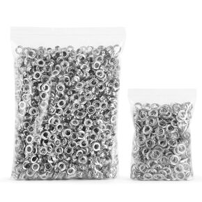 Metal Grommets Kit, 1000 Pieces, 3/8 Inch (10mm) Eyelets and Washers for Banner, Posters, Fabric, Clothes, Leather Belt Punching (Silvery) in Saudi Arabia