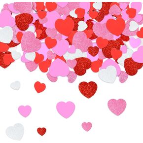 Gift Boutique Valentine Foam Heart Stickers 360 Pack Self Adhesive Red Pink White Glitter Shapes for DIY Crafts Cards Scrapbooking Decorations in Kuwait