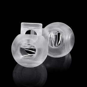 CooBigo 50Pack Single Hole Round Plastic Cord Locks, Spring Toggle Stopper for Drawstring Paracord Elastic Shoeslace Lock Glove Hats Sweatpant Hoodie Backpack String Clip Fastener Replacement in Kuwait