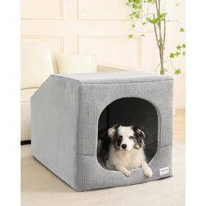 Hovicaed Indoor Dog House for Extra Large Medium Small Sized Dogs - Washable Removable Cushion and Cover Pet Orthopedic Dog Bed, Inside Dog House Large Space Strong Support, Cat Cute Tent Cave (XL) in Saudi Arabia