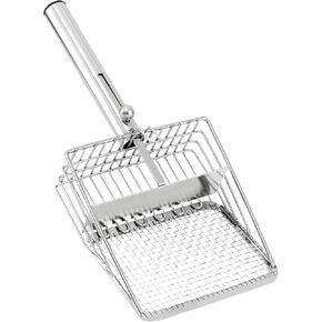 Cat Litter Scoop - Stainless Steel Metal Cat Litter Scoop -Large Size, Deep Shovel, Long Handle, Poop Sifting, Durable, Heavy Duty,Kitten Pooper Lifter for Litter Box in Kuwait