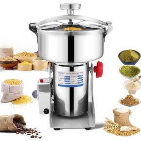 مطحنة الحبوب الكهربائية 1800 واط مطحنة مسحوق فائقة النعومة آلة طحن جافة 36000 دورة / دقيقة مطحنة حبوب عالية السرعة 270 درجة قابلة للتأرجح آلة طحن المواد الجافة الفولاذ المقاوم للصدأ الطاحن 800 جرام in Kuwait