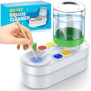 2026 Upgraded Paint Brush Cleaner Tool: Paint Station for Kids Girls, Artist Supplies, Oil Acrylic Paint Brush Water Dispenser, Easter Birthday Gifts for Girls&Artists in Kuwait
