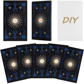 NBEADS 120 Blank Tarot Cards, Write-On Oracle Cards with White Back Design DIY Tarot Deck for Meditation Workshops Party Activities Creative Gifts, 4.72x2.76 Inch, Sun and Star in Kuwait