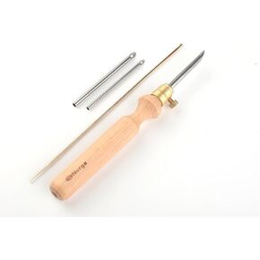 طقم إبر خرامة عالية الجودة من نورج، 1.2 مم - 1.6 مم - 2.2 مم أنابيب معدنية ومقبض خشبي مجموعات إبر خرامة للمبتدئين البالغين، أدوات نسج تطريز للخيط in Kuwait