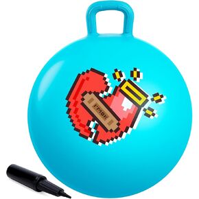 حشوات سلة عيد الفصح من Upper Rider للأطفال، كرة قادوس للأطفال من سن 3 إلى 6 سنوات، كرة ترتد بمقبض لعمر 3 4 5 6.18 بوصة لعبة كرة القفز للتخييم الداخلي والخارجي هدية أرجواني أزرق in Kuwait