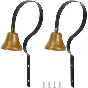 QWORK Shopkeepers Bell، 2 حزمة من جرس الباب الشفاف المثبت على الحائط، قطر 1.6 بوصة، جرس باب معدني لتدريب الكلاب، جرس باب قادم للعملاء، جرس باب مضاد للسرقة لتنبيه الخدمة، تدريب الحيوانات الأليفة in Kuwait