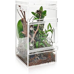 Jumping Spider Enclosure Acrylic Spider Cage Insect Terrarium Bug Enclosure Tarantula Enclosure Reptile Terrarium for Snail, Mantis, Lizard, and Small Reptiles - Small House Shape in Kuwait