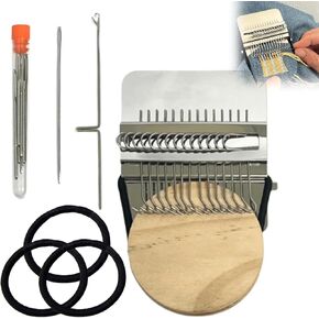 POLAR HAIR PatchMaker 2.0 Knit Patch Kit – Portable Darning Loom for Beginners, Knit Patch Repair Tool with 14 Hooks & 9 Needles for Jeans, Socks & Clothes in Kuwait