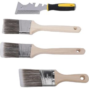 AUNMAS Angled Brush Set, Cleans Easily Durable No Shedding Angle Brush with Paint Comb for DIY Painting Projects Stripping Tasks in Kuwait